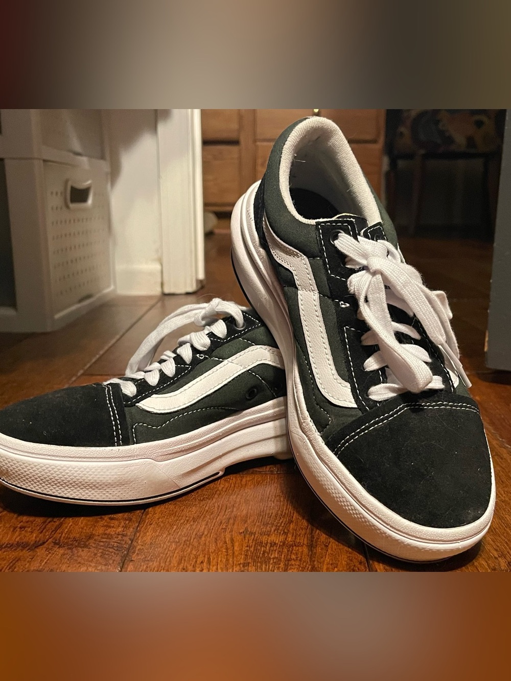 Vans ComfyCush Black and White Skate-Style Sneakers